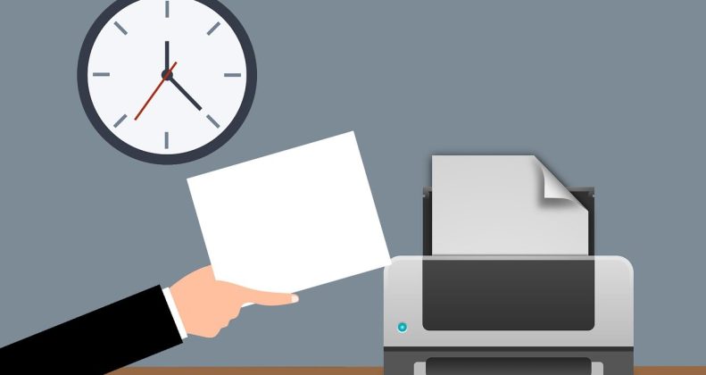 Free printer document machine illustration